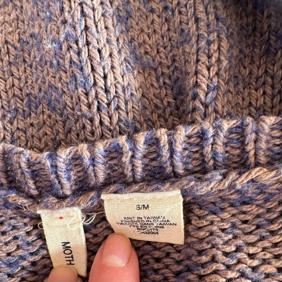 Anthropologie Moth diamond knit boxy cocoon sweater size S/M - Picture 5 of 6